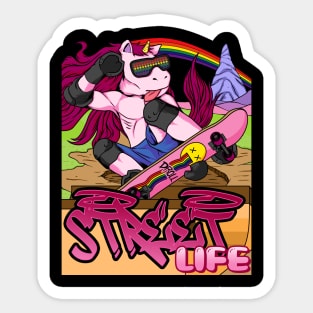 Unicorn, Skateboard, Skater, Fantasy, Halfpipe Sticker